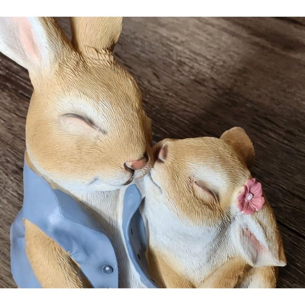 Garden Rabbit Statue Outdoor Decor Resin Funny Bunny Figurines for Outdoor Patio